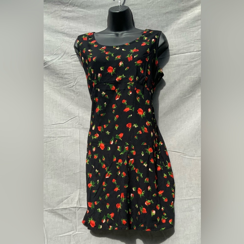 Vintage Summer Roses Dress With Ties By Dressing Clio Size Medium